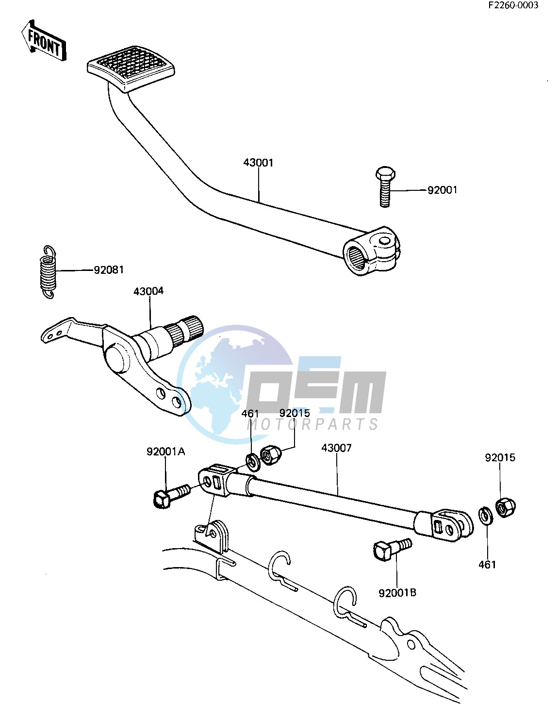 BRAKE PEDAL_TORQUE LINK -- 81 -82 KZ750-E2_E3- -