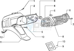 Zip 50 drawing Rear tail lamp