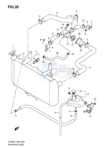 DL 650 V-STROM EU-UK drawing RADIATOR HOSE