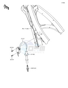 KX450F KX450HJF EU drawing Ignition System