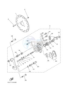 YXM700E YXM700PE MP 700 EPS (1XPC) drawing REAR BRAKE CALIPER 2