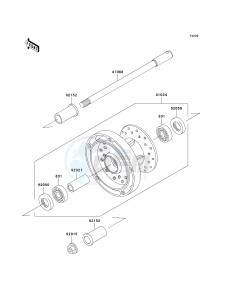 VN 900 B [VULCAN 900 CLASSIC] (6F-9F) B7F drawing FRONT WHEEL