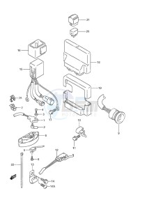 DF 225 drawing PTT Switch/Engine Control Unit