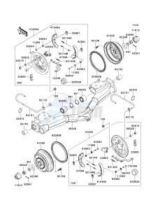 KAF 620 K [MULE 3010 TRANS4X4 HARDWOODS GREEN HD] (K6F-K8F) K6F drawing REAR HUBS_BRAKES-- K6F- -