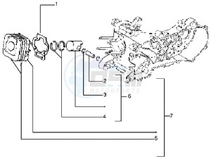 Zip 50 drawing Cylinder-piston-wrist pin assy