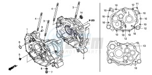 TRX420FE FOURTRAX ES drawing CRANKCASE