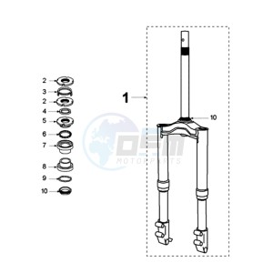 LUDIX 12 RL2 drawing FRONT FORK / STEERINGHEAD