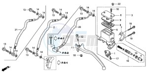 FES150 125 PANTHEON drawing RR. BRAKE MASTER CYLINDER