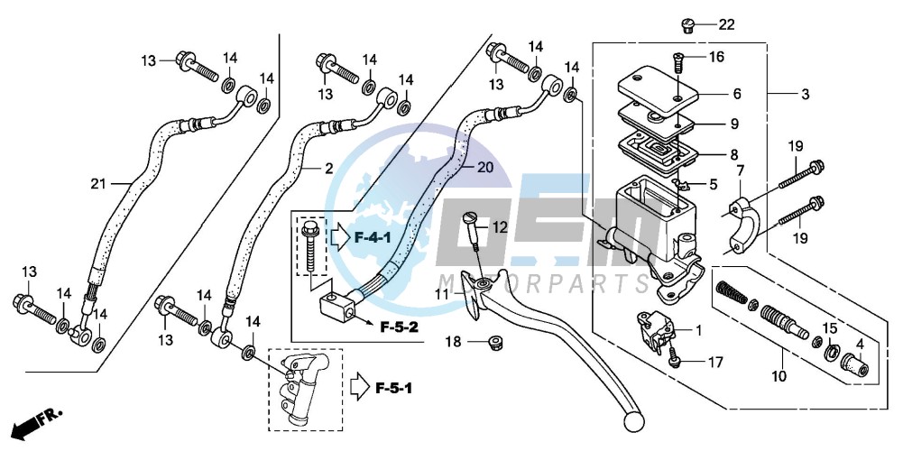 RR. BRAKE MASTER CYLINDER