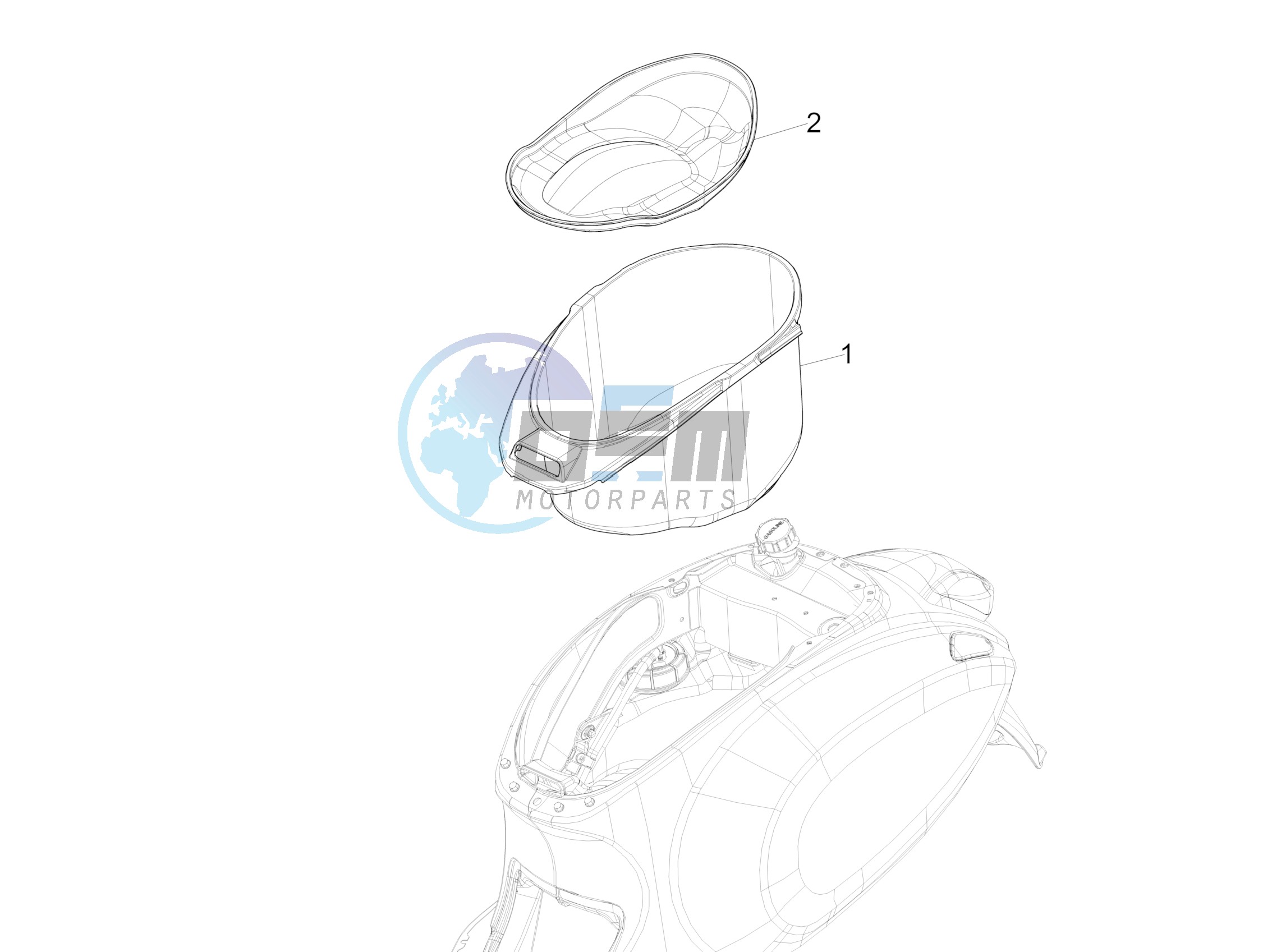 Helmet huosing - Undersaddle