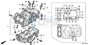 NC750DE Integra - NC750D Europe Direct - (ED) drawing CRANKCASE