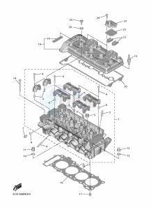 YZF600 YZF-R6 RaceBASE (BN6P) drawing CYLINDER