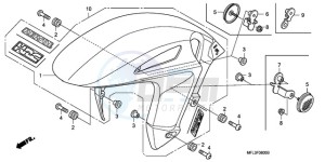 CBR1000RA9 Europe Direct - (ED / ABS MME TRI) drawing FRONT FENDER