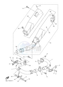 YZ450F (B115 B116 B117) drawing EXHAUST