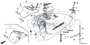 VT750C2SE Shadow - VT750C2S-E UK - (E) drawing FUEL TANK (VT750CS/ C2B/ C2S/ C)