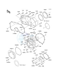 VN 750 A [VULCAN 750] (A15-A19) [VULCAN 750] drawing ENGINE COVER-- S- -