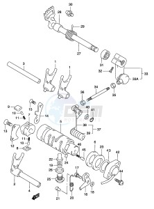 GZ125 (P19) drawing GEAR SHIFTING (MODEL K2)