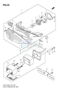 GSF1250 (E2) Bandit drawing REAR COMBINATION LAMP