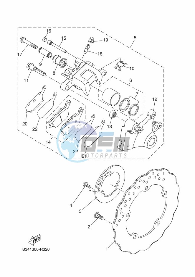 REAR BRAKE CALIPER