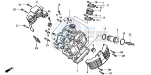 VT1100D2 drawing CYLINDER HEAD (FRONT)