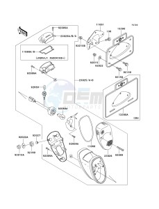 VN 1500 J [VULCAN 1500 DRIFTER] (J1-J2) [VULCAN 1500 DRIFTER] drawing TAILLIGHT-- S- -