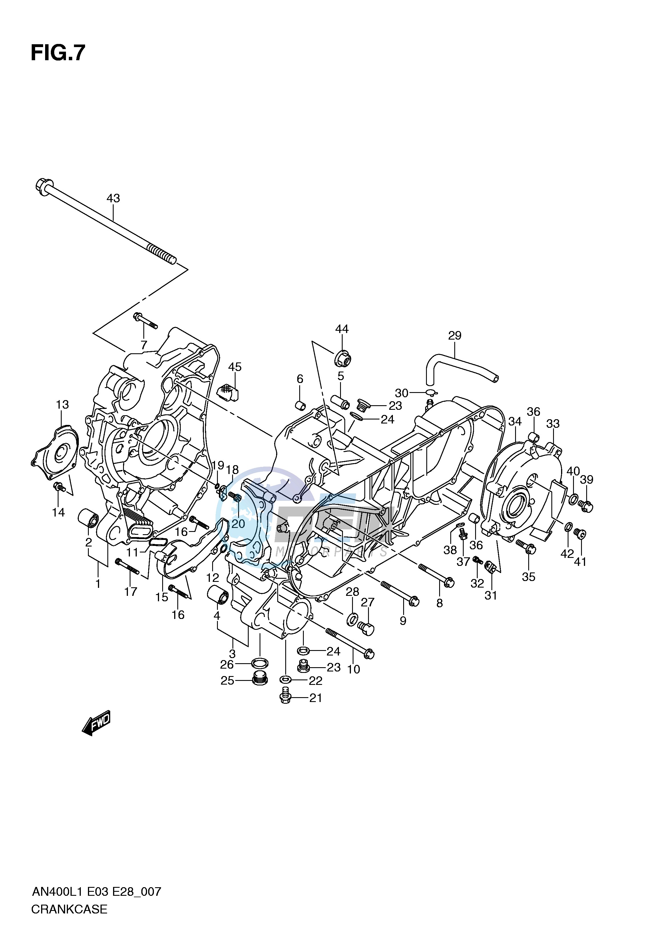 CRANKCASE (AN400AL1 E33)