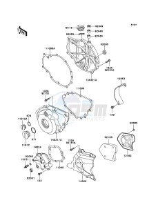 KLE500 KLE500B6F GB XX (EU ME A(FRICA) drawing Engine Cover(s)