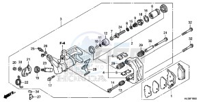 SXS700M2H Europe Direct - (ED) drawing REAR BRAKE CALIPER