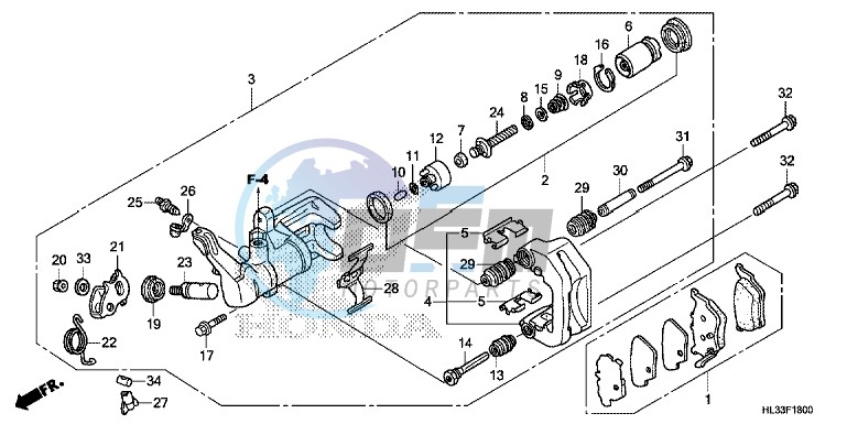 REAR BRAKE CALIPER