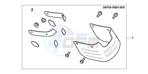 VT1100C3 drawing RR,MUDGUARD EXTENSIO