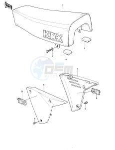 KDX 175 A [KDX175] (A1) [KDX175] drawing SEAT_SIDE COVERS -- 80 A1- -