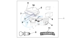 SH125 drawing TOP BOX 35 L HAVANA BROWN