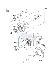 KLE500 KLE500B6F GB XX (EU ME A(FRICA) drawing Rear Hub