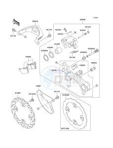 KX 250 R (R6F-R7F) R7F drawing REAR BRAKE