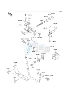 KX 125 L [KX125] (L3) [KX125] drawing FRONT MASTER CYLINDER