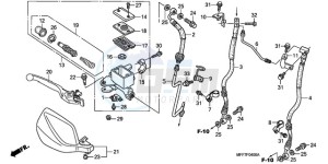 XL700V9 UK - (E / MKH) drawing FR. BRAKE MASTER CYLINDER