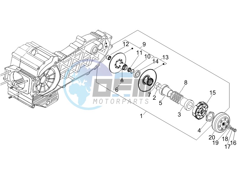 Driven pulley