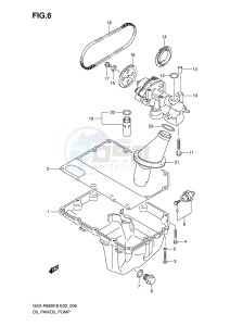 GSX-R600 (E2) drawing OIL PAN - OIL PUMP