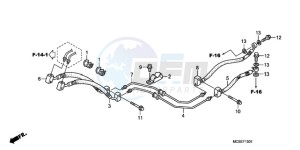 ST1300A9 France - (F / ABS CMF MME) drawing REAR BRAKE HOSE (ST1300A)