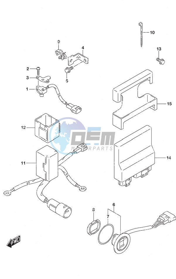 PTT Switch/Engine Control Unit