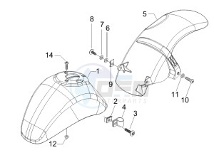 LXV 50 2T CH drawing Wheel housing - Mudguard