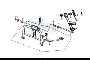 JET 14 (25 KM/H) (XC05W1-NL) (E4) (L8-M0) drawing MAIN STAND KICK STARTER ARM