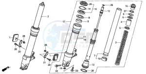 CBR900RR FIRE BLADE drawing FRONT FORK