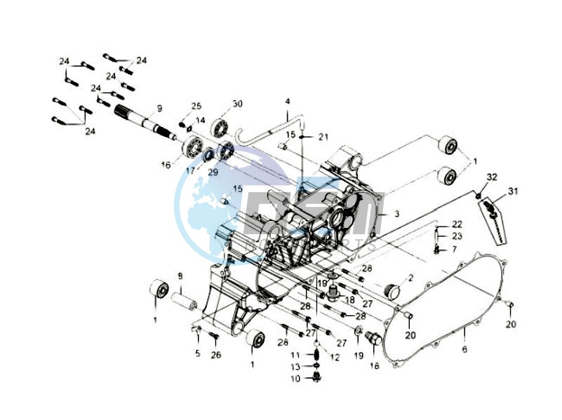 CRANKCASE COVER LEFT