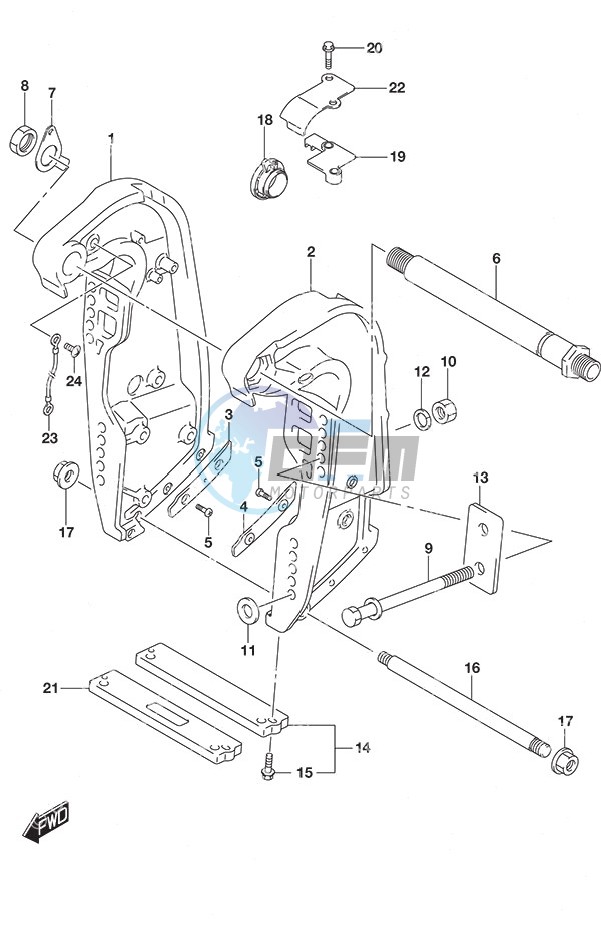 Clamp Bracket w/Transom (X or XX)