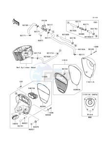 VN 900 C [VULCAN 900 CUSTOM] (7F-9FA) C7F drawing AIR CLEANER