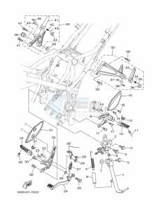 MT-03 MTN320-A (BEV6) drawing STAND & FOOTREST