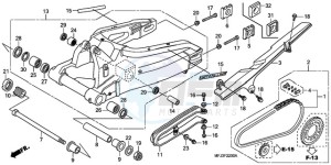 CBR600RRA France - (F / CMF 2F) drawing SWINGARM