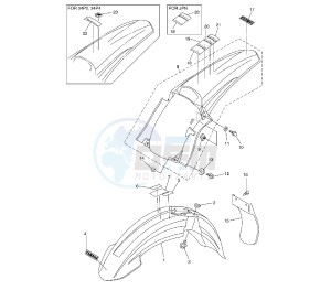 YZ F 250 drawing FENDER