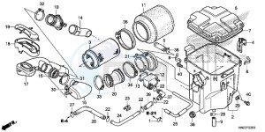 TRX500FAE TRX500FA Europe Direct - (ED) drawing AIR CLEANER